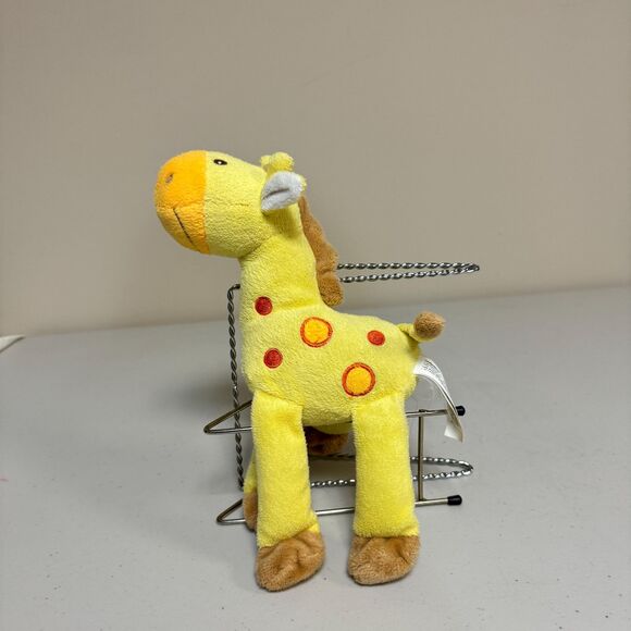 Giraffe Fisher Price Rainforest Animals Stuffed Plush Yellow Baby Toy Doll Lovey - Picture 2 of 5